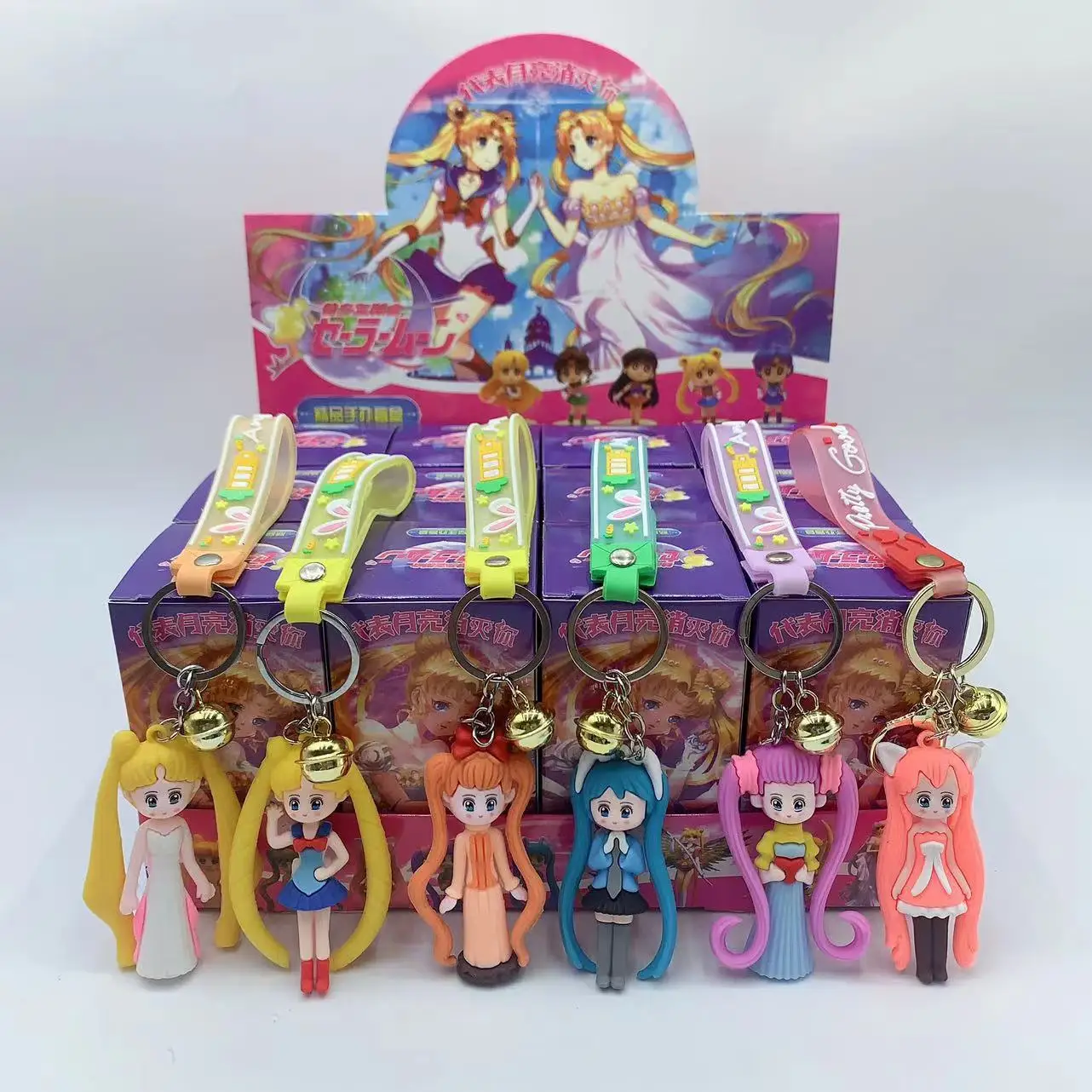 

12 шт./набор, детский брелок-фигурка Сейлор Мун из ПВХ