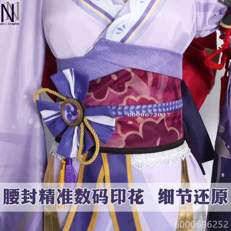 Genshin Impact Game Raiden Shogun Ei Косплей Костюм для взрослых Карнавальный парик Аниме