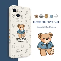 fashion bear phone case for iphone 13 12 11 pro max mini x xr xs max se2020 8 7 plus 6 6s plus cover