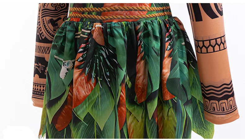 Костюм для косплея Моаны Мауи мальчиков детский топ и штаны комплект костюм