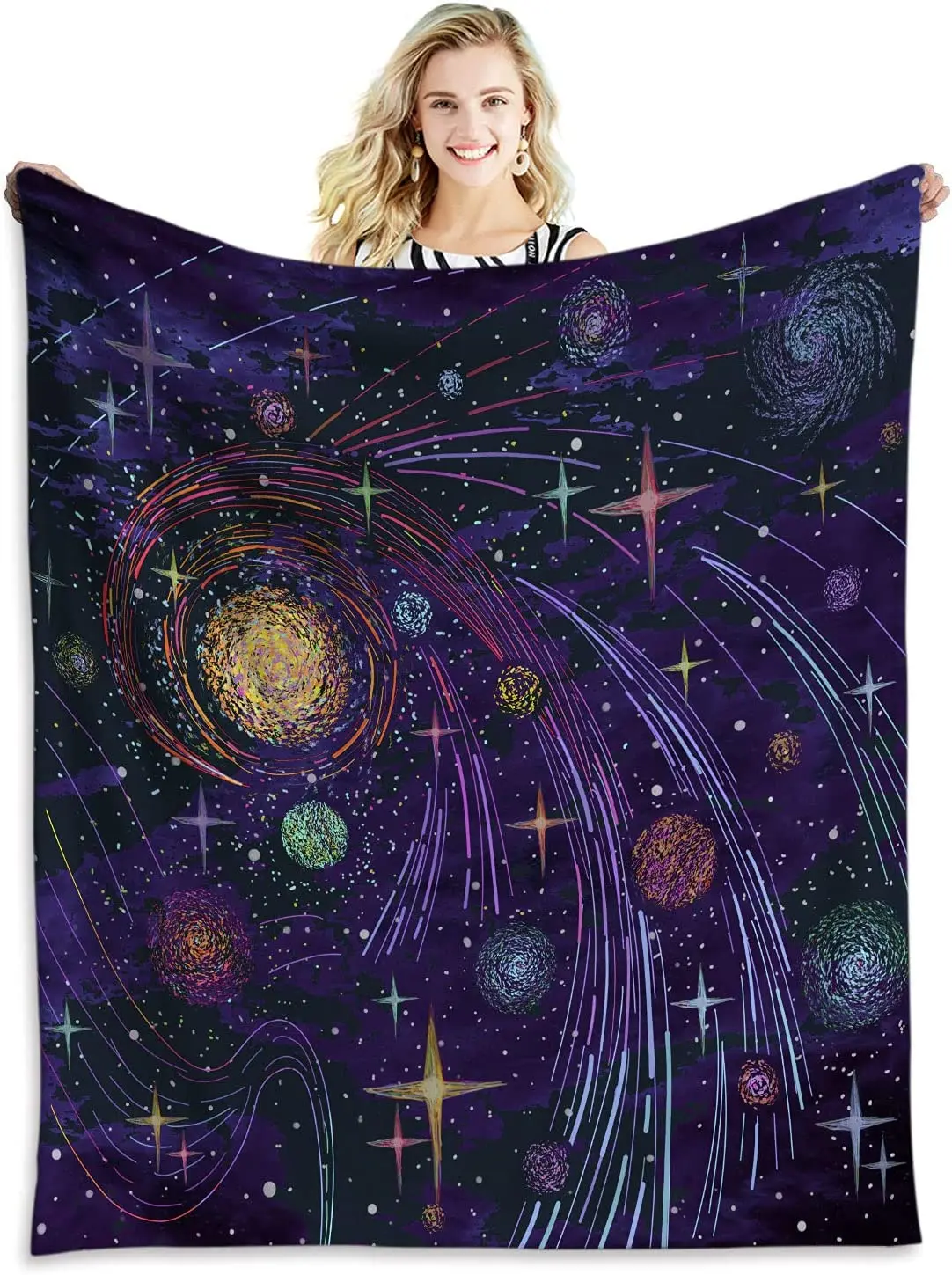 

To My Daughter Galaxy Start Blanket,Flannel Blanket for Adults and Kids Home Decor Warm Blanket for Birthday,Bed Sofa