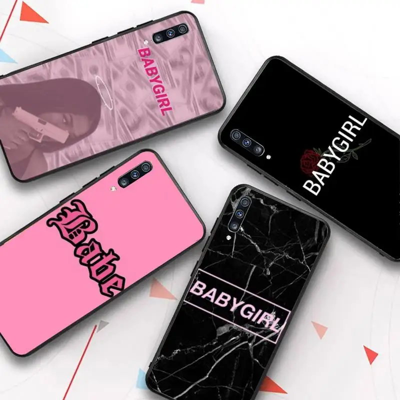 

Babe babygirl Phone Case for Samsung S20 lite S21 S10 S9 plus for Redmi Note8 9pro for Huawei Y6 cover