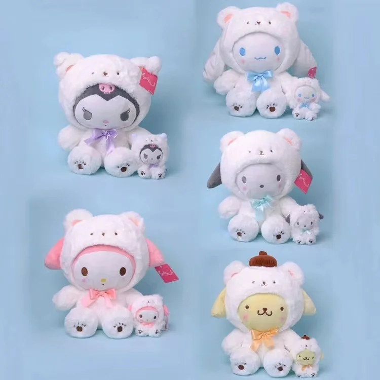 

Sanrio Polar Bear Kawaii My Melody Kuromi Cinnamoroll Kt Cat Purin Dog Plush Toy Anime Stuffed Animals Cute Plushie Pendant Doll