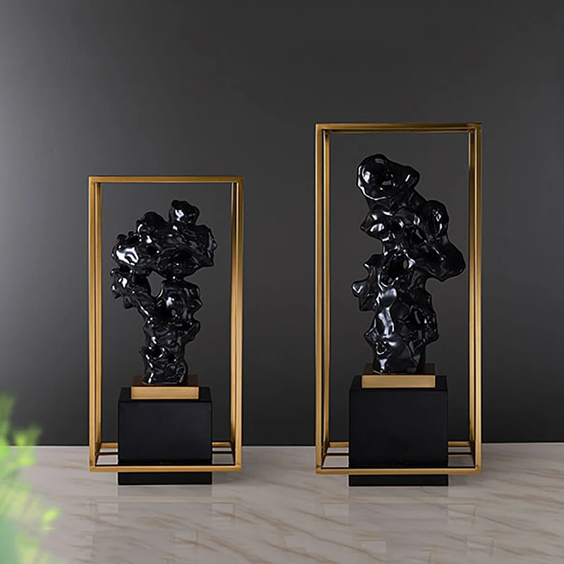 

Modern Decoration Living Room Abstract Centerpieces Large Rockery Ceramic Home Decor Ornaments