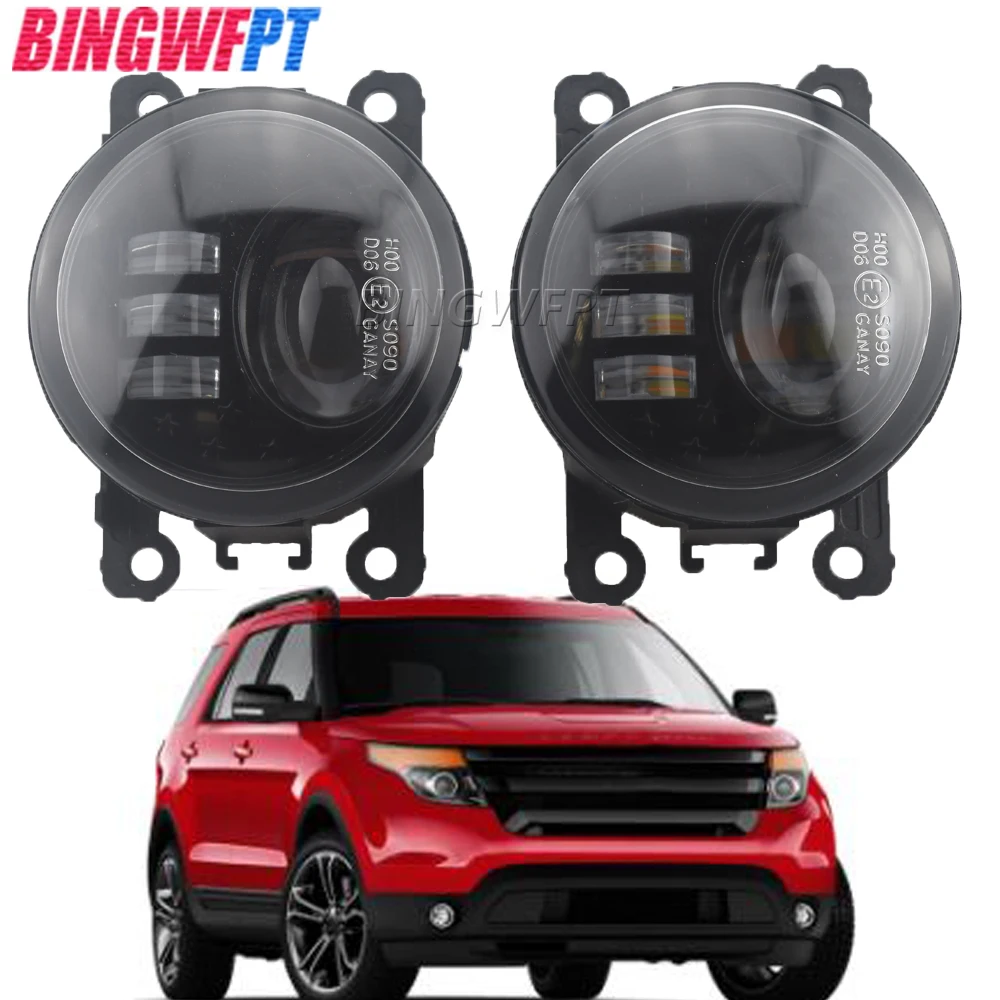 

Автомобильный водитель + пассажирские Противотуманные фары s-лампы светодиодный ДХО H11 дневные ходовые огни 12 В Противотуманные фары для Ford ...