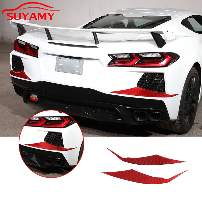 

Soft Carbon Fiber Car Tail Intake Vent Trim Stickers For 2020-2023 Corvette C8 Stingray Z51 Z06 Car Accessories