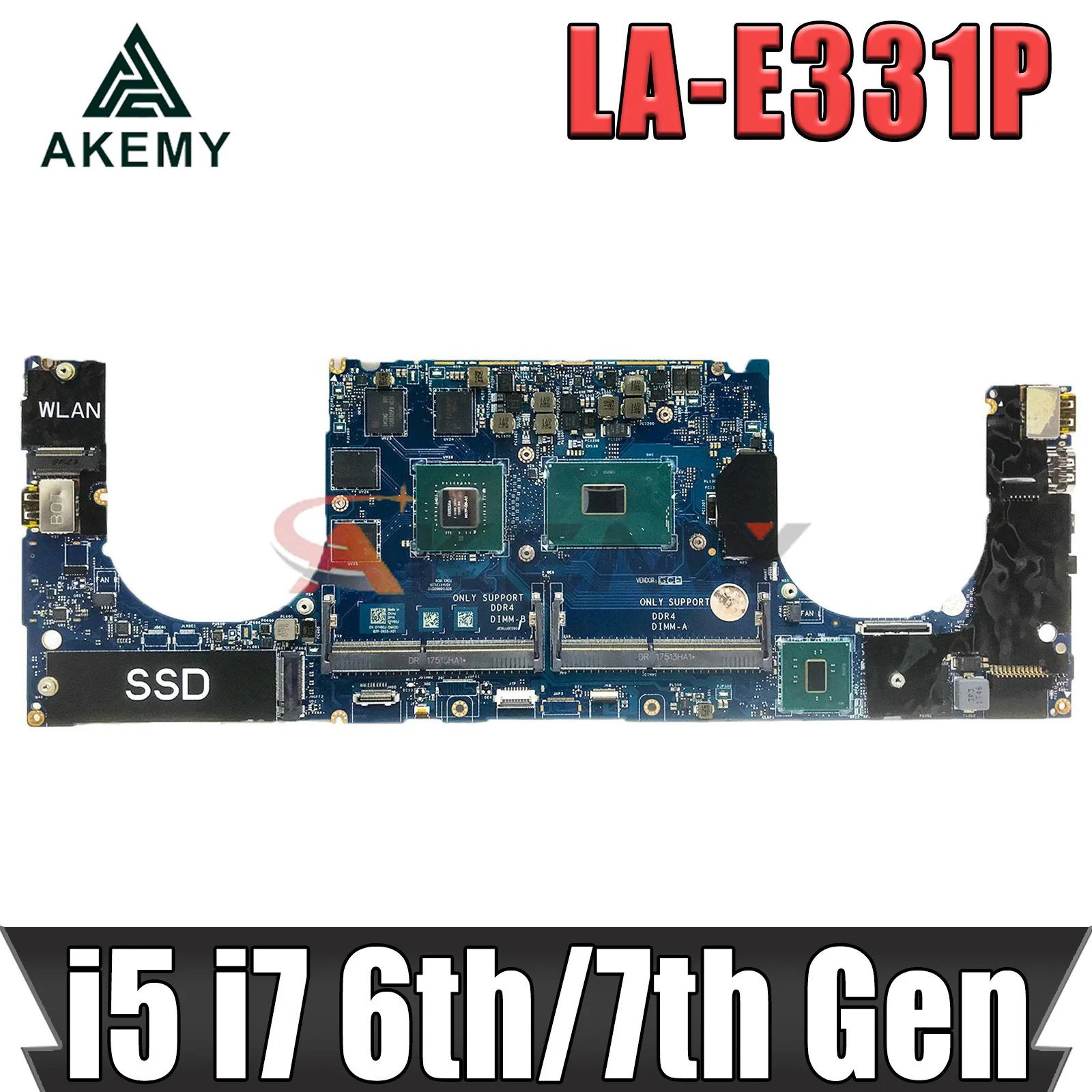 

For DELL XPS 9560 Notebook Mainboard 0YNW9J 04GXH1 LA-E331P N17P-Q1-A2 Laptop Motherboard w/ i5 i7 6th Gen or 7th Gen CPU 0HW7C4