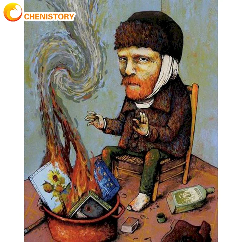 

CHENISTORY DIY Painting By Numbers Modern Wall Art Picture Unique Gift For Home Decor 60x75 Picture Coloring By Numbers Figure