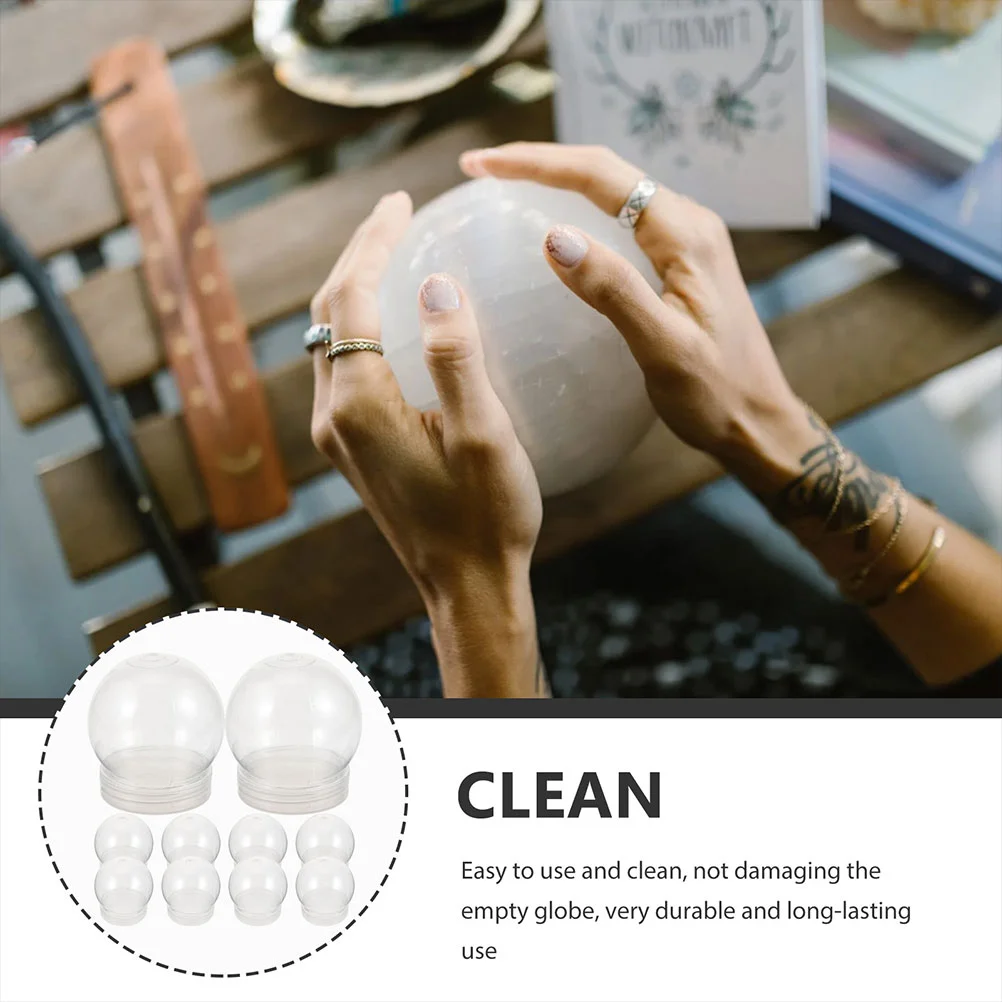 20 Pcs DIY Snow Globe Terrarium Clear Water Globes Reusable Artificial Plastic Child Empty
