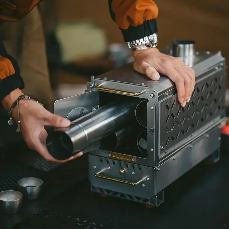 Naturehike уличная печь для подогрева дров портативная нержавеющая сталь двойные