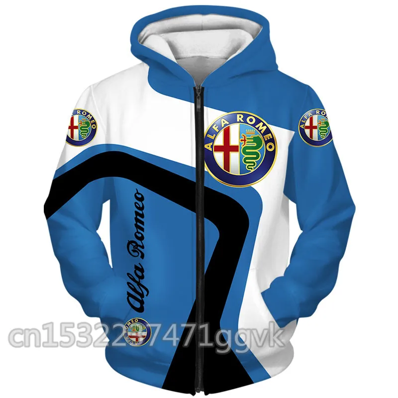 Мужская толстовка с капюшоном на молнии 3d-логотипом |