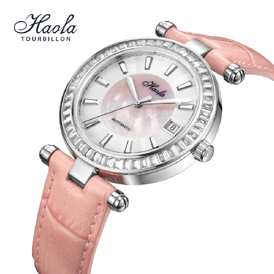 

Haofa Automatic Mechanical Women Watch Sapphire Date Automatic Movement Ladies Watch Fashion Waterproof relogio feminino Luxury