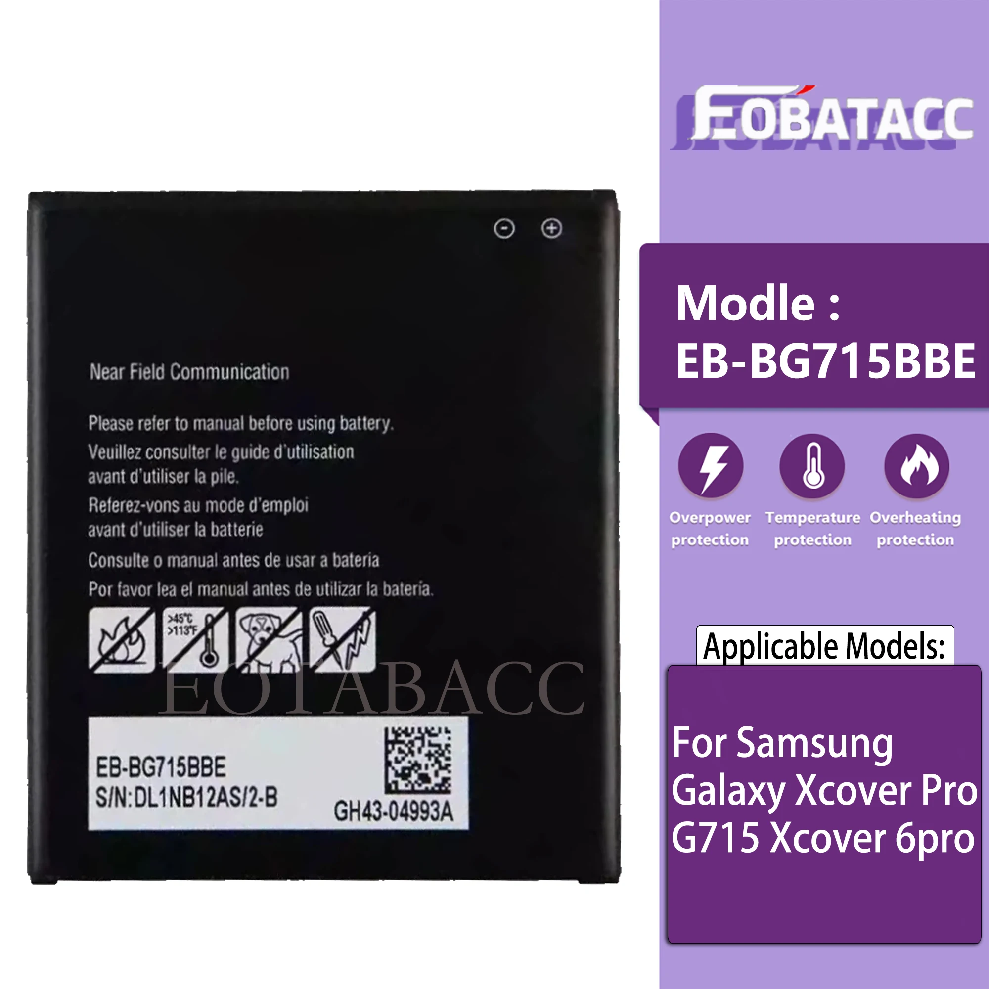EB-BG715BBE аккумулятор для Samsung Galaxy Xcover Pro G715 6pro запасная часть высокой емкости