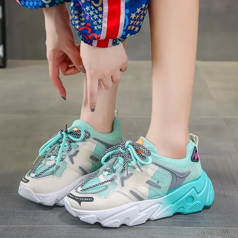 

Newly Arrived Fashionable Roundtoe Thick Soled Candy-colored Vulcanized Shoes Casual and Comfortable Sports Women's Hiking Shoes