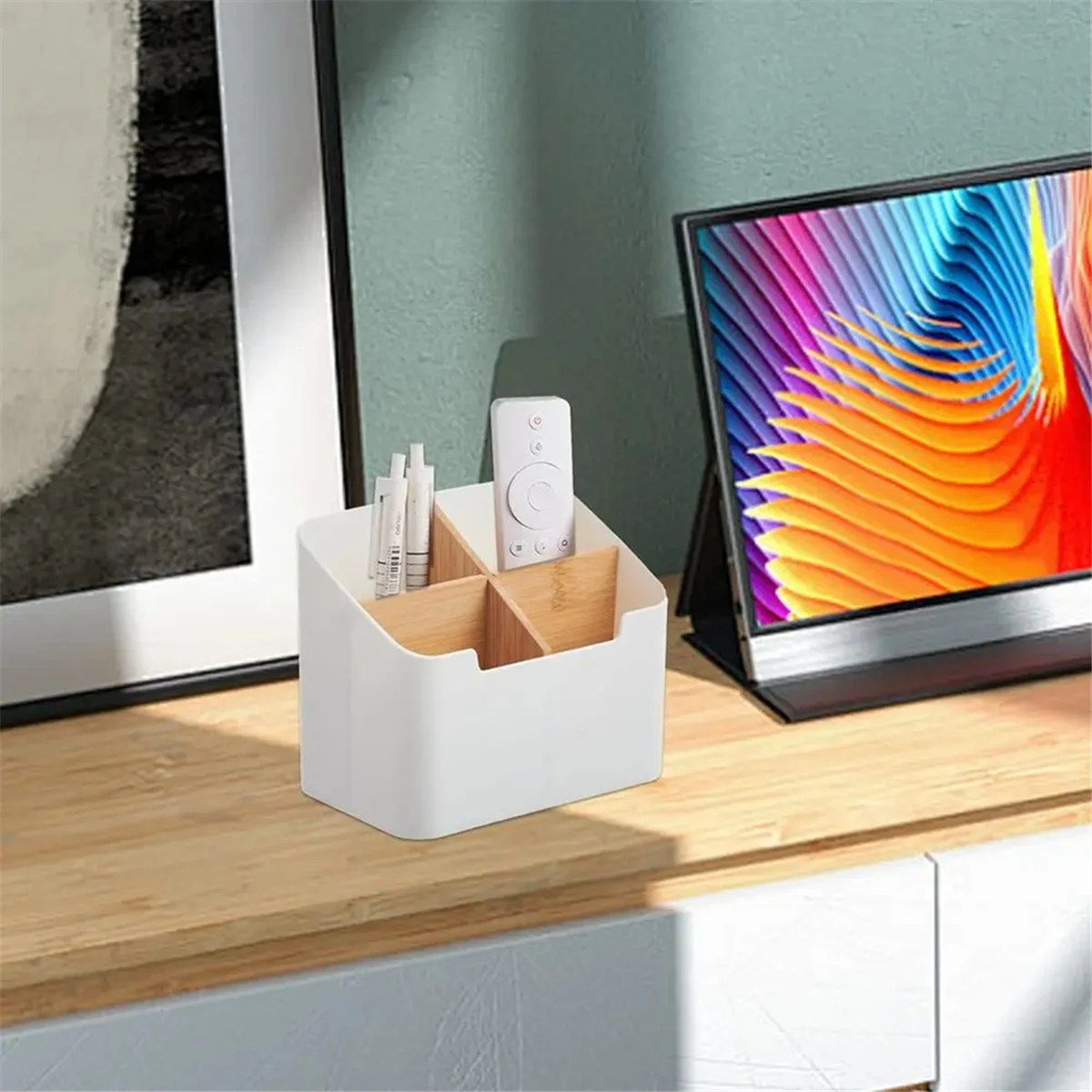 Многофункциональная коробка для хранения органайзер с пультом ДУ телевизора
