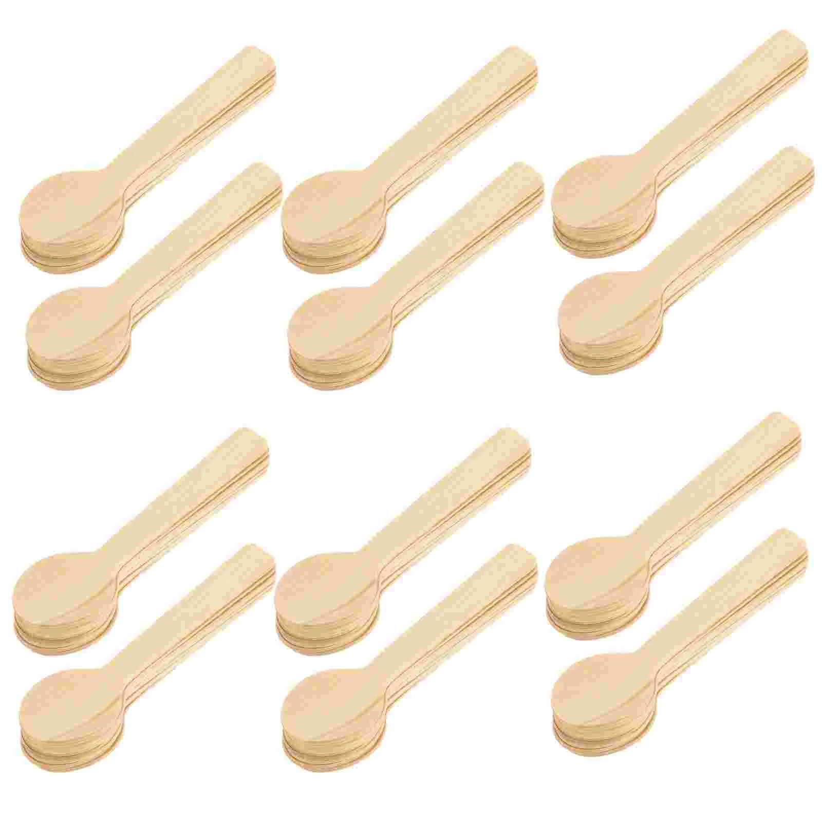 

Unique Spoons Tasting Mini Dinner Small Disposable Bamboo Caviar Stirring Portable Ice Cream Scoop Food Serving Coffee