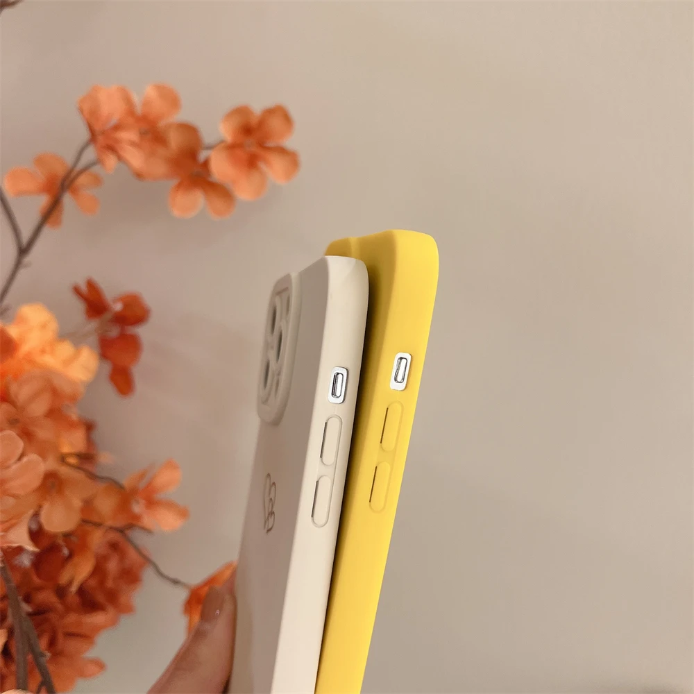 Cute Love Heart Square Candy Silicone Case for iPhone 13 12 11 Pro Max X XR XS 7 8 Plus SE 2020 Soft Shockproof Bumper Cover | Мобильные
