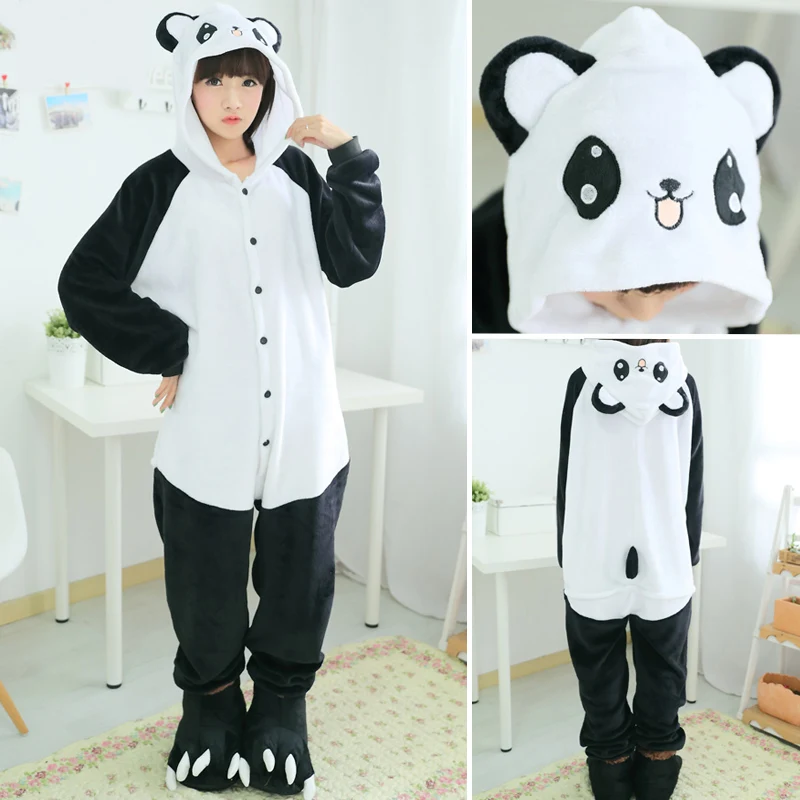 

Anime Onesies Women Sleepwear Men's Long Sleeve Pajamas Set Panda Unicorn Zebra Animal Onesies Children Kids Boys Girls Pijamas