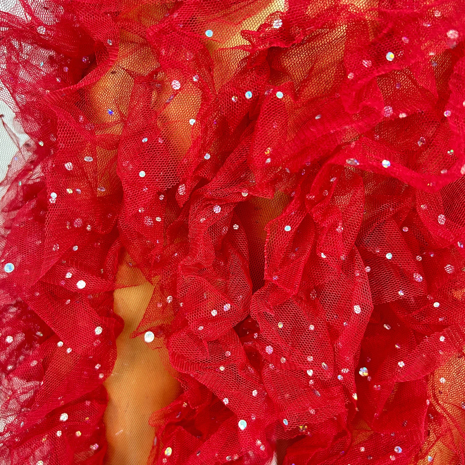 Красные нестандартные кружевные женские платья вечернее платье с блестками для