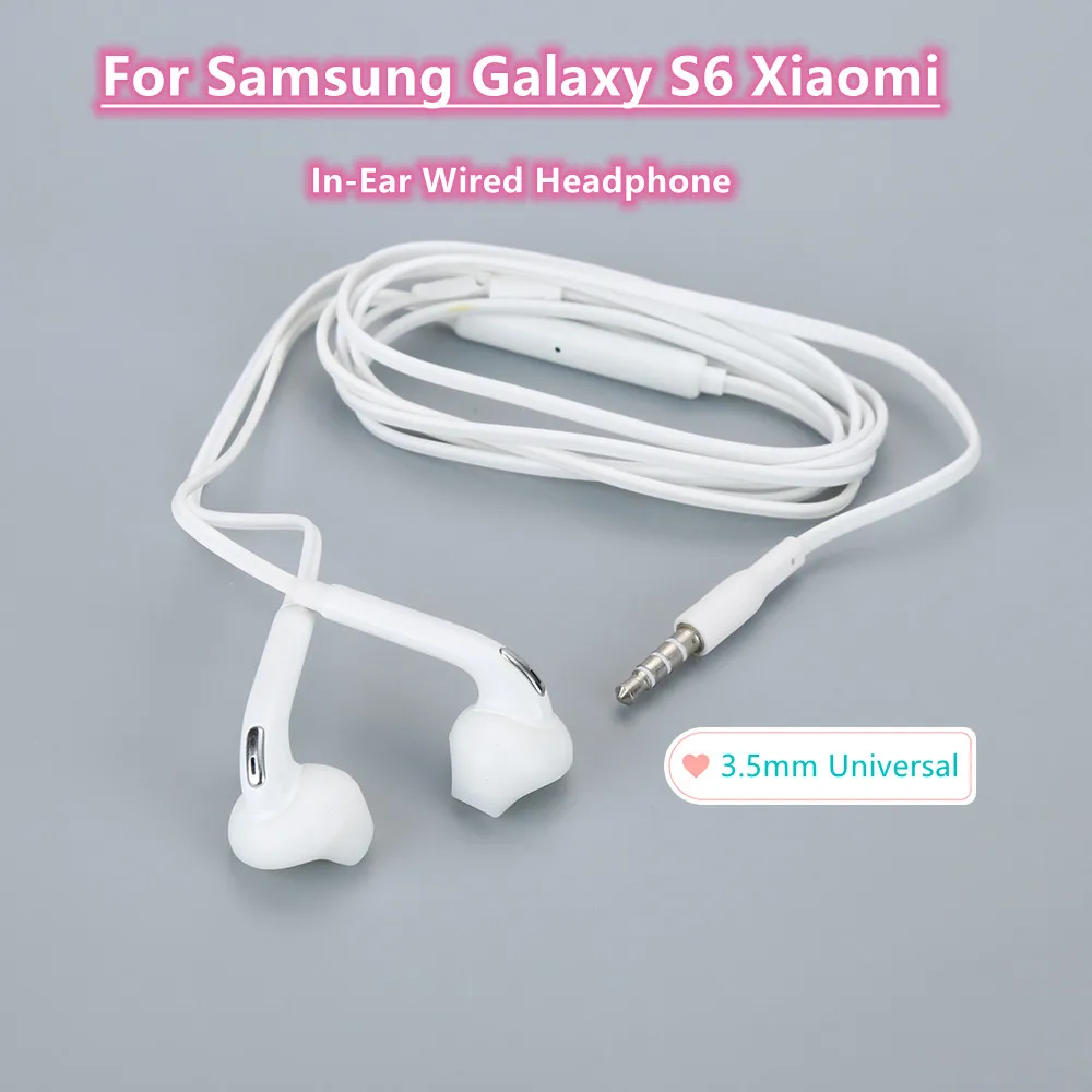 

Универсальные проводные наушники 3,5 мм для Samsung Galaxy S6, наушники-вкладыши Hi-Fi, стереонаушники с шумоподавлением, портативные, прочные, с микро...