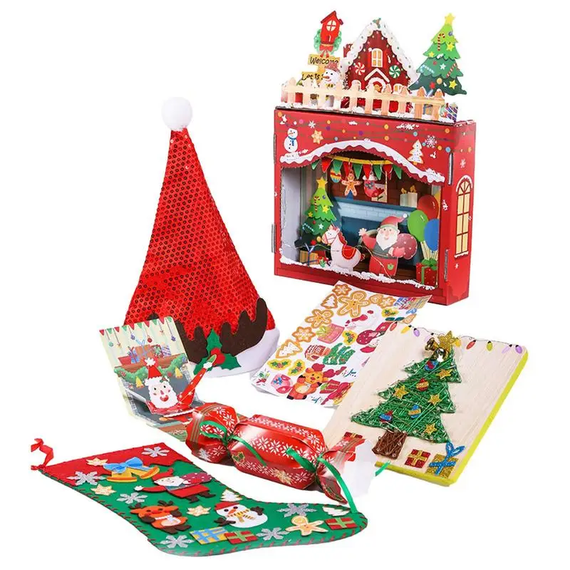 

Набор для рождественских украшений «сделай сам», рождественские товары для творчества для детей, рождественские поделки «сделай сам» для д...