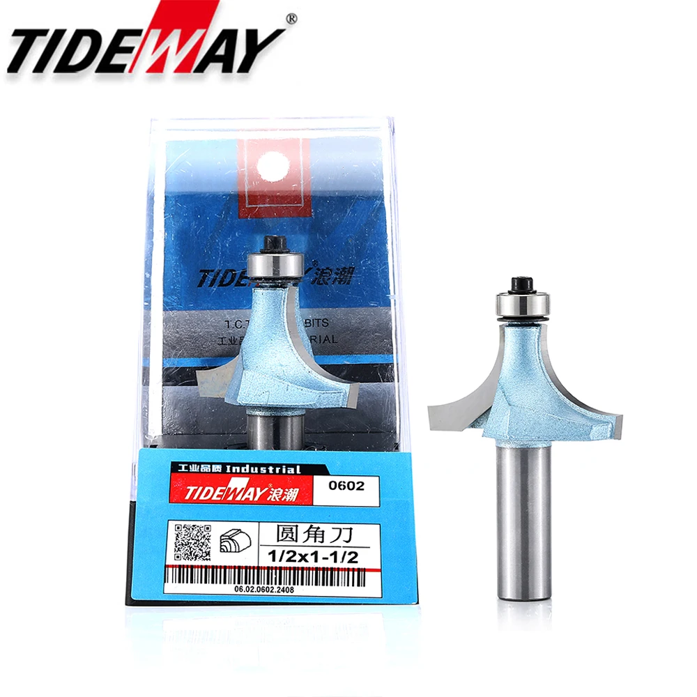 

TIDEWAY Industrial Grade Cove Bit Carbide Round Slotting Milling Cutter Tools For Wood Trimming Cutter Woodworking Router Bits