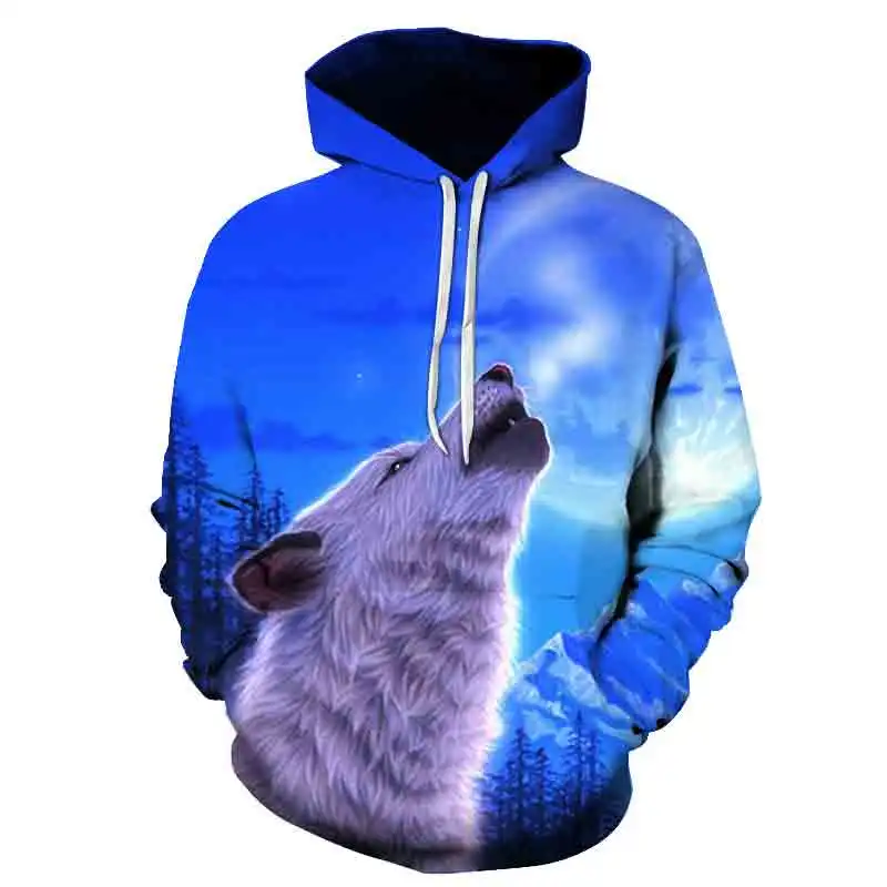 Hoodies harajuku Wolf Animal Series 3D Printed Men Women Children Streetwear Pullover Long Sleeve Sweatshirts Boy Girl Kids Coat