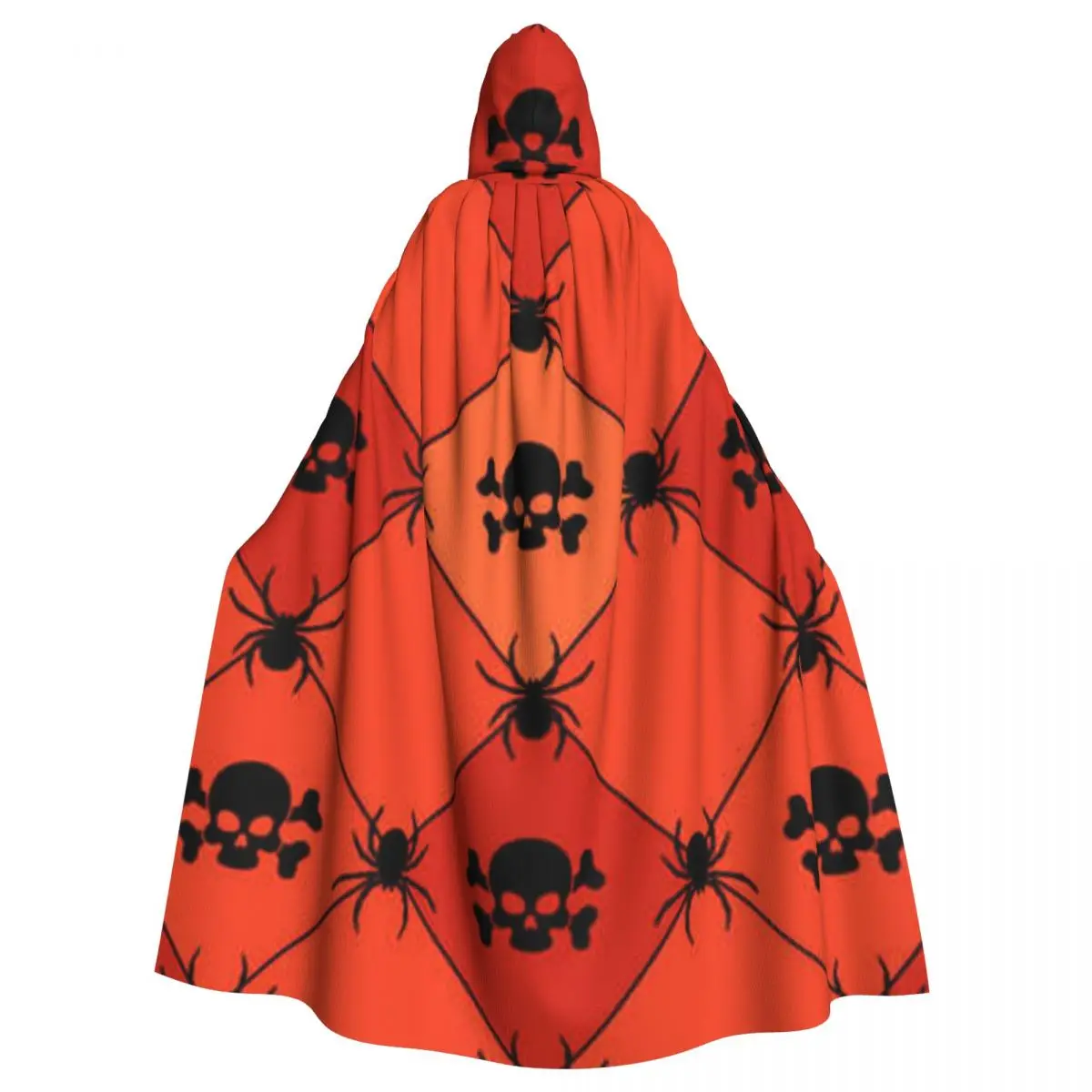 

Унисекс, стиль ведьмы, двусторонняя накидка с капюшоном для взрослых, вампиров, череп и паук