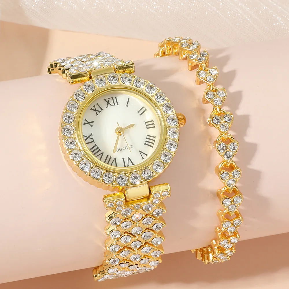 5pcs/set Women Watches Luxury Fashion Rhinestone Quartz Bracelet Wrist Watch  for women reloj mujer dropshipping