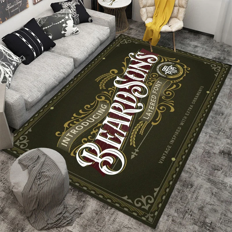 

Welcome Flannel Carpet Rakhmetullin Living Room Large Area Rugs Bedroom Bedside Bay Window Non-Slip Corridors Mat Christmas Gift
