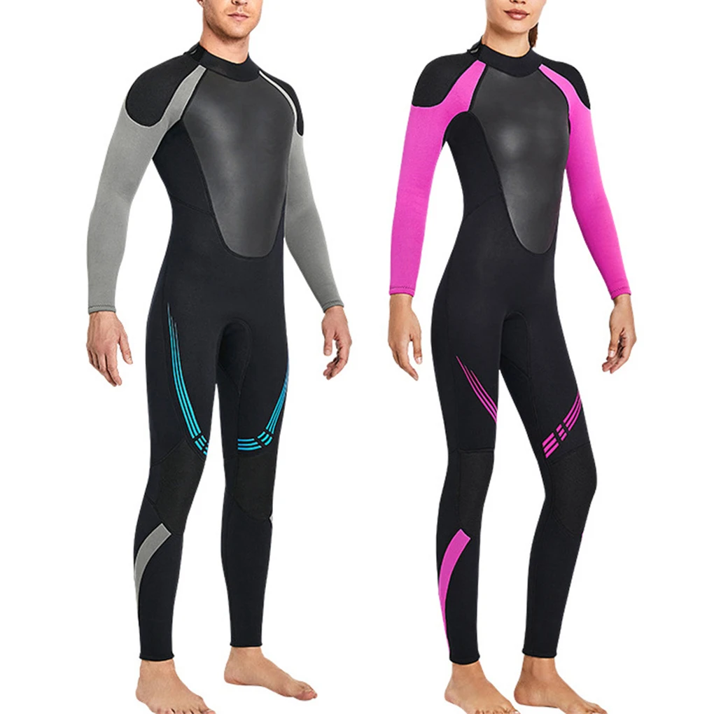 

Long Sleeve Diving Suit UPF 50 Warm Keeping Colorful Snorkelling Swim Freediving Neoprene Wetsuit Man Black M