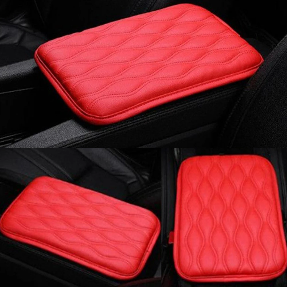 

Leather Car Armrest Mat Universal Interior Auto Armrests Storage Box Mats Dust-proof Cushion Cover Armrest Protector Waterproof