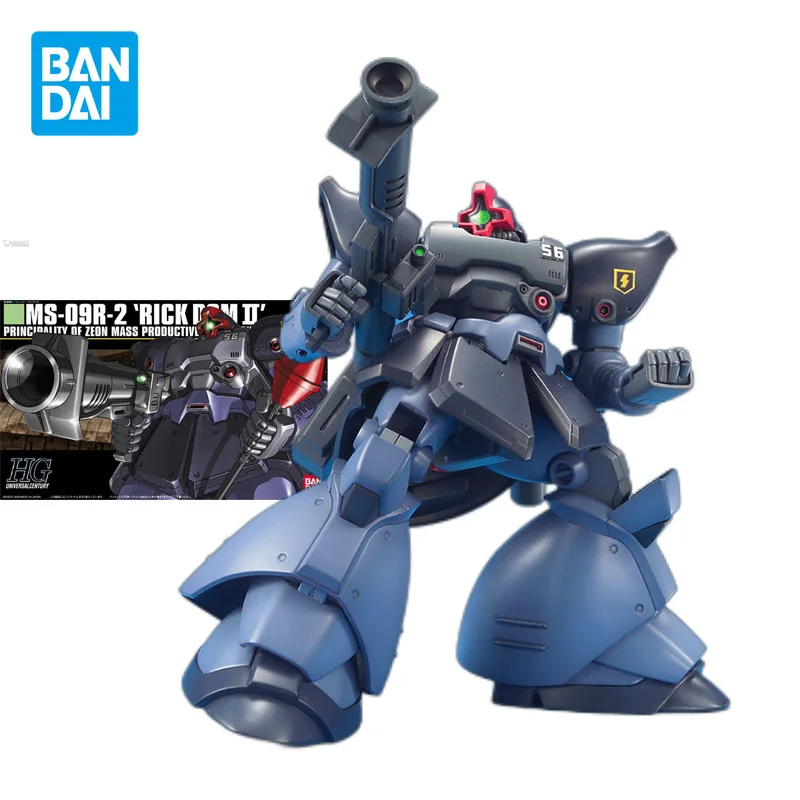 

Bandai Original GUNDAM HGUC MS-09R-2 RICK DOM2 1/144 Anime Action Figure Assembly Model Toys Collectible Model Gifts Children