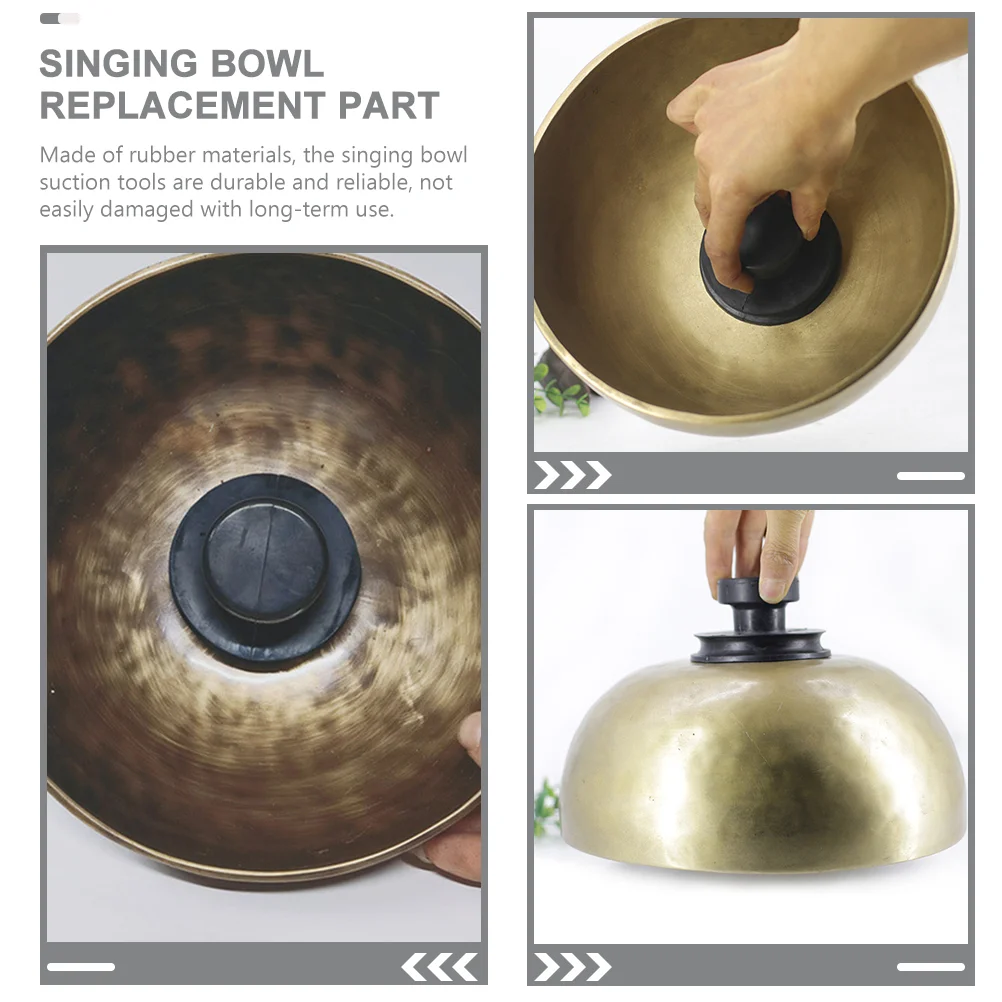 2 Pcs Singing Bowl Handle Suckers Nepali Music Lifter Cup Suction Cups