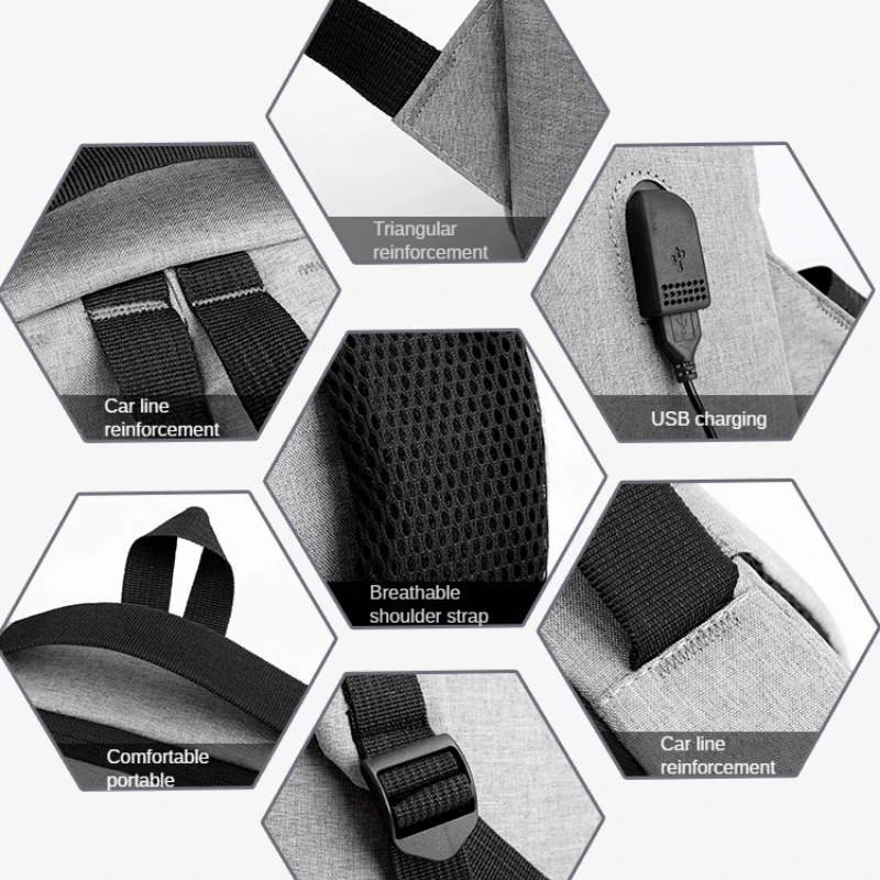 2023 New Casual Bag Wholesale Fashion Light Weight Computer Bag Custom Logo Trend Sports Travel Laptop Shoulder Bag Backpack