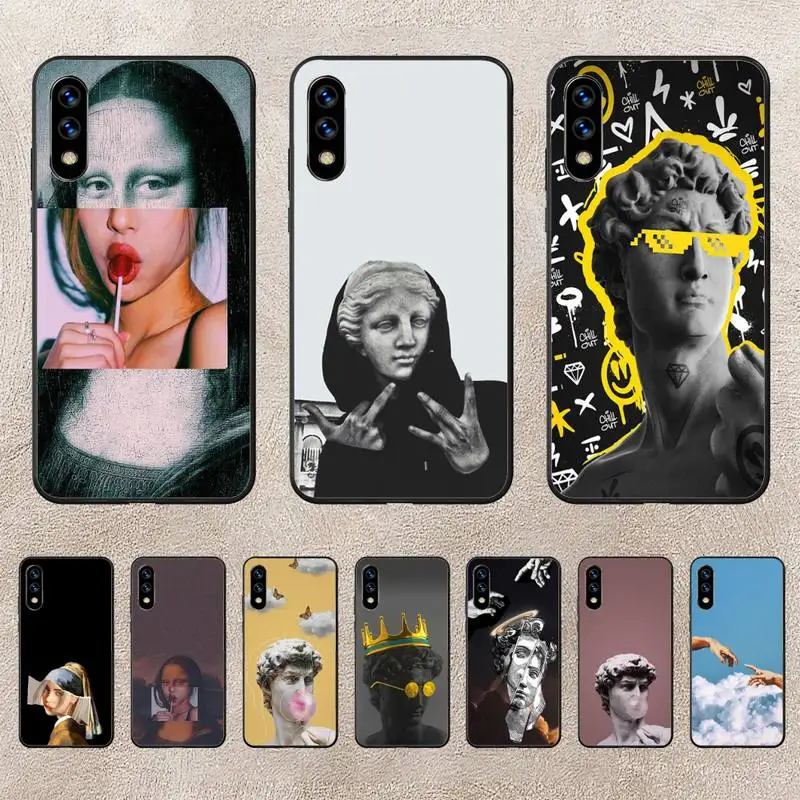 

Great Art Aesthetic David Mona Lisa Phone Case For Huawei P10 P20 P30 P50 Lite Pro P Smart Plus Cove Fundas