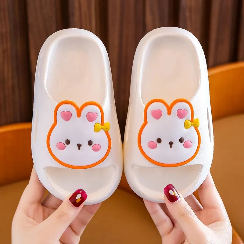 Кроличьи детские тапочки Kawaii мультфильм дешевые сандалии для девочек летние Todder