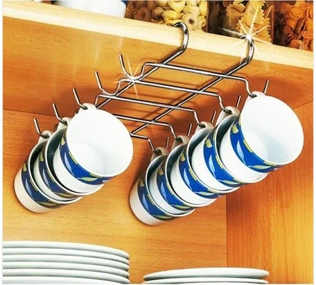 

PORTABLE CABINET INSIDE GLASS AND CUP HANGER, KITCHEN ORGANIZER