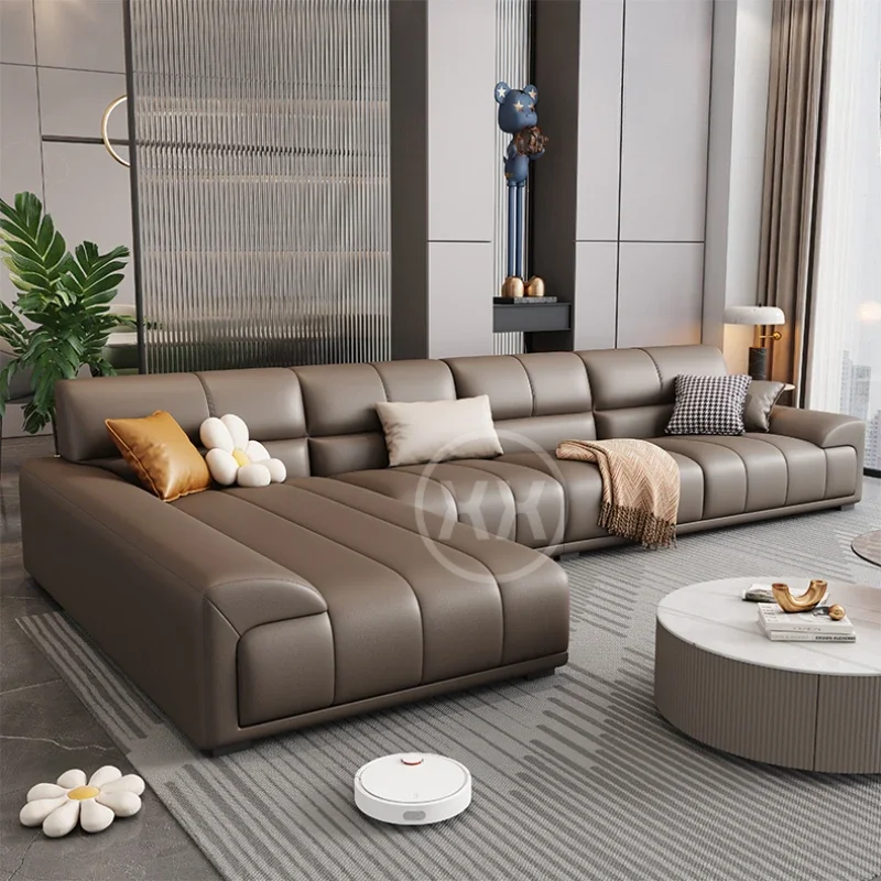 Угловой диван с скандинавским креслом минималистичный секционный современный