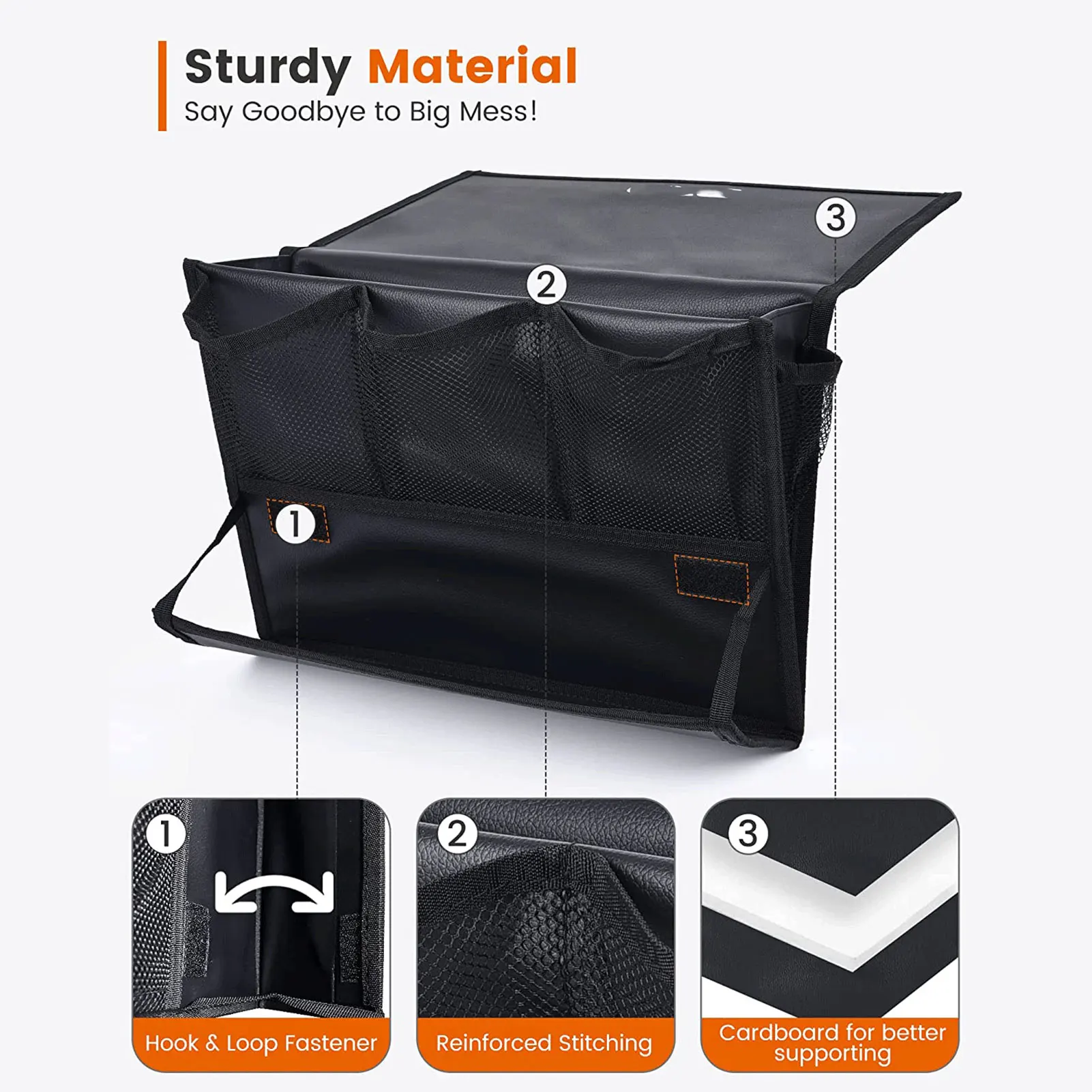 

Bedside Caddy Large Capacity Bed Organizer with 6 Pockets Non-slip Hanging Bedside Organizer Storage Bag Pocket for Bunk Beds Ho