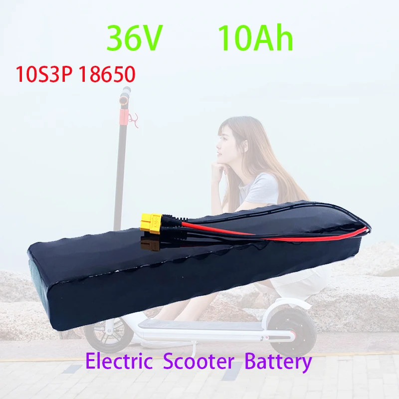 

FTJLDC 36V 10Ah 10S3P 36V Battery 600W 42V 18650 Battery Pack for Xiaomi M365 Pro Ebike Bicycle Scooter Inside with 20A BMS