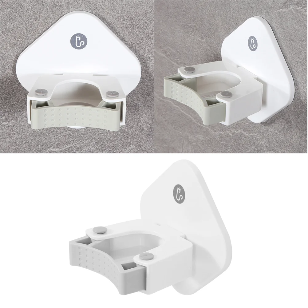 

Multifunctional Mop and Broom Holder Wall Mounted Mop Broom Organizer Adhesive Storage Rack Bathroom Kitchen Organizer (White)