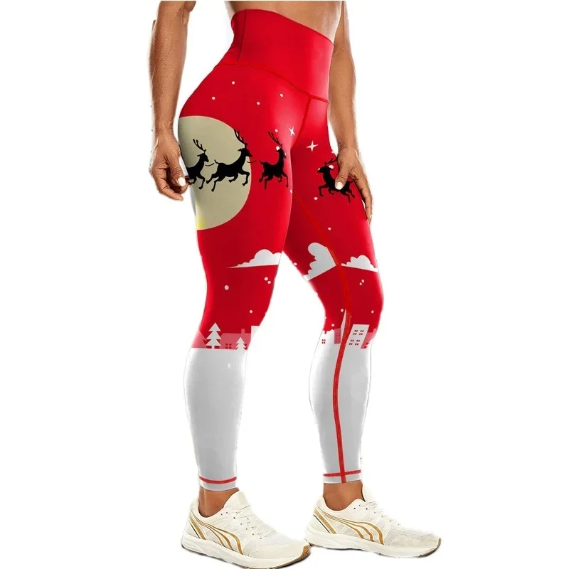 Cloud Hide Рождественские штаны для йоги Женские брюки тренажерного зала и фитнеса