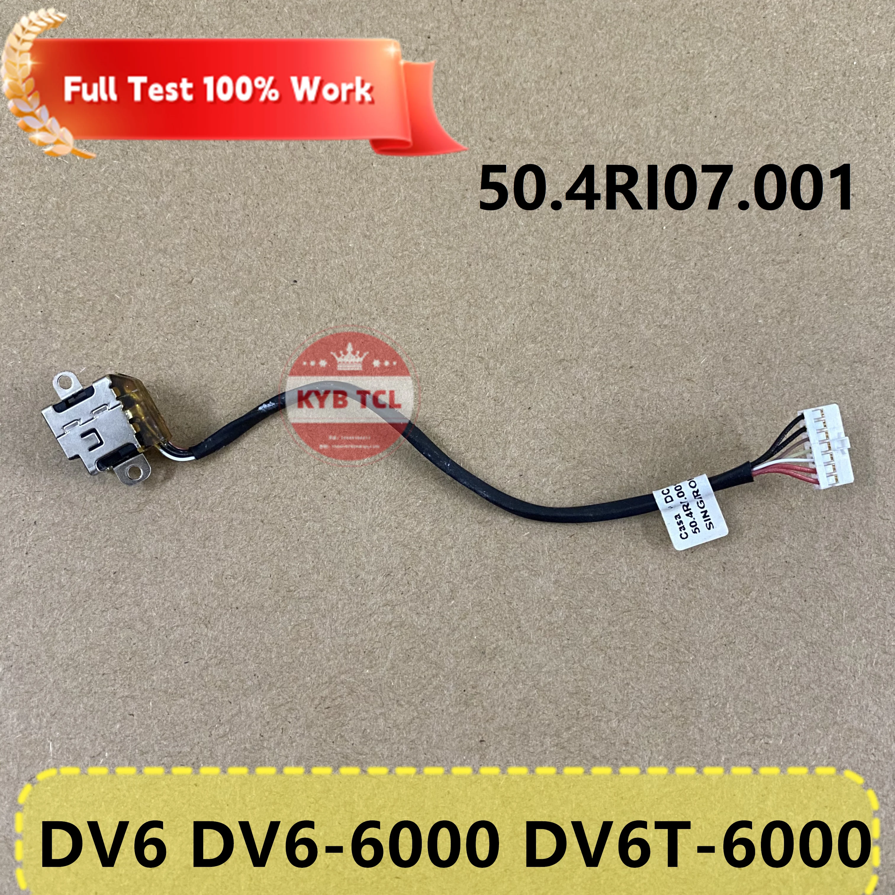 

Genuine Laptop DC IN Power Jack W / Cable Notebook For HP Pavilion DV6-6C10 DV6-6000 DV6T-6000 DV6 50.4RI07.001