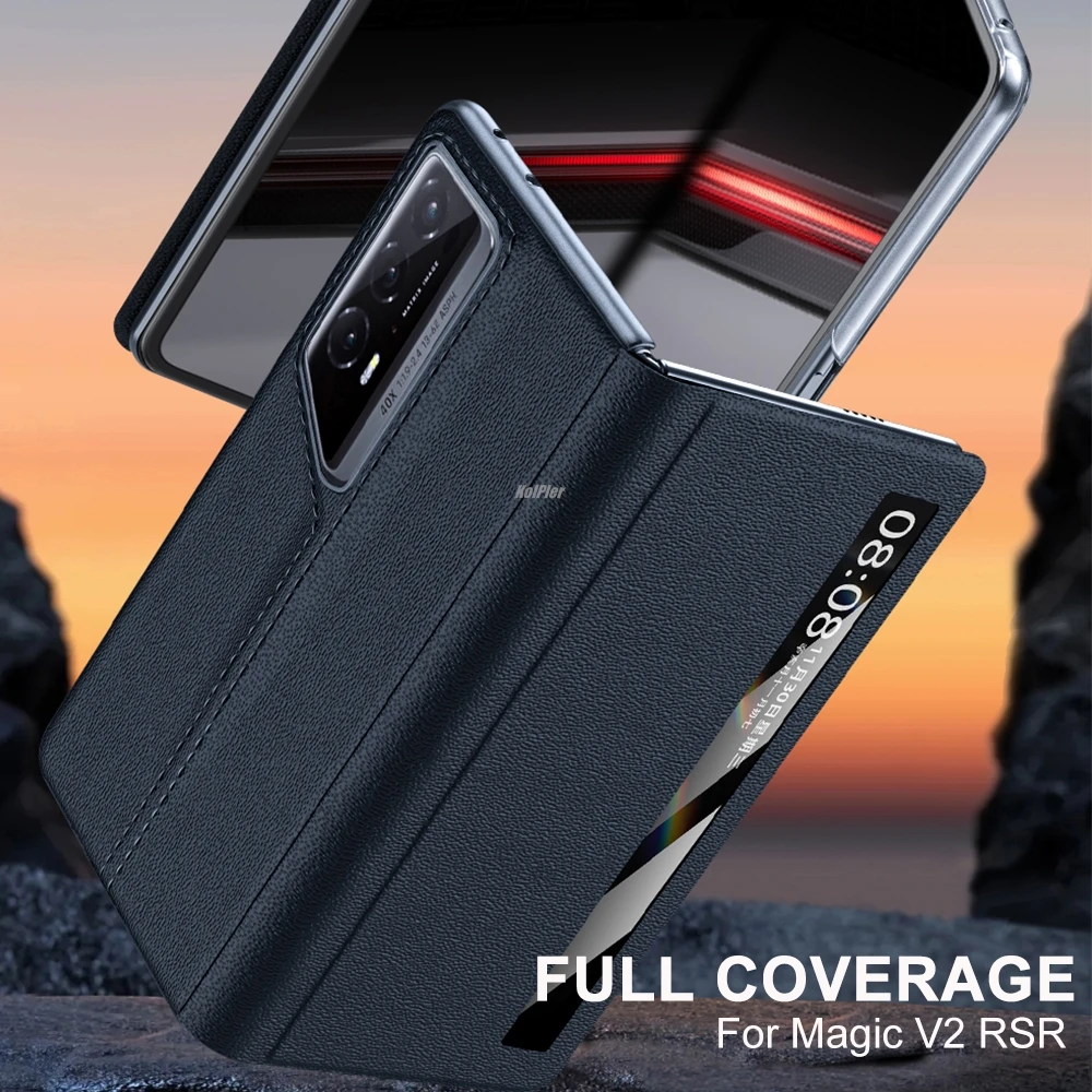 Чехол-книжка из искусственной кожи для Honor Magic V2 RSR оригинальный Магнитный умный