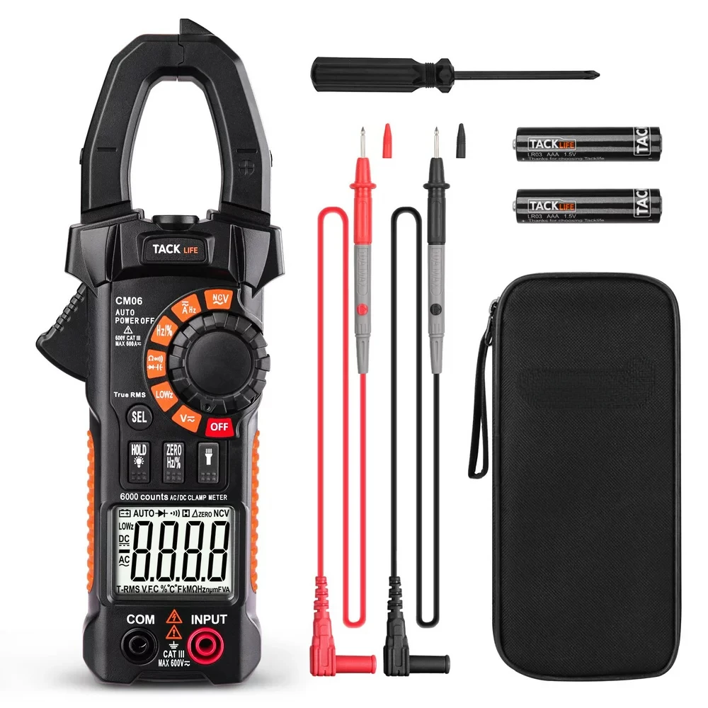 

Clamp Meter Multimeter Auto-Ranging, 600 Amp, AC / DC Current car accessories car products