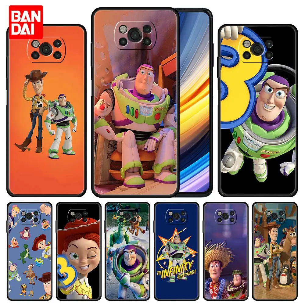 

Cartoon Toy Story Case for Xiaomi Mi Poco X3 NFC F3 Redmi Note 9s 9 9A 9C 8 10 11 9T 8T 10T K40 Pro Plus Cover Silicone Black