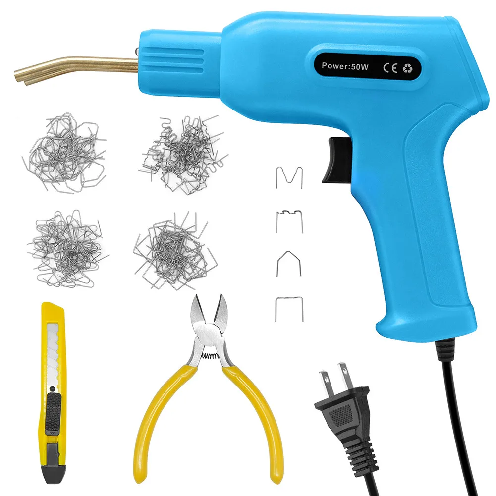 

50W Hot Stapler Plastic Welding Machine Car Bumper Repair Kit Plier Wave Staples Welding PVC Repairing Machine Welder Gun