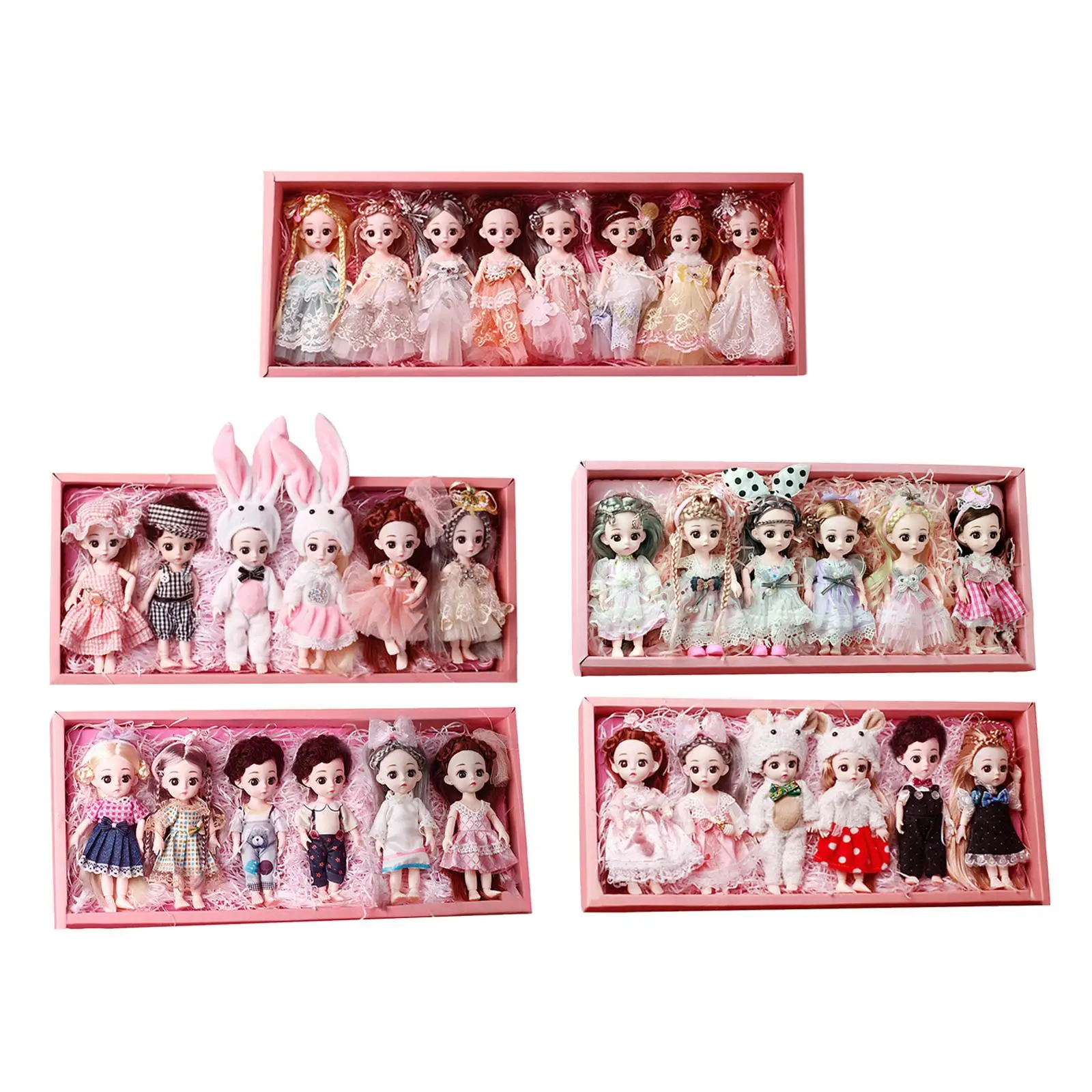 

Шарнирные куклы, масштаб 1:12, роскошная игрушка, модная Милая ежедневная коробка для одежды для детей