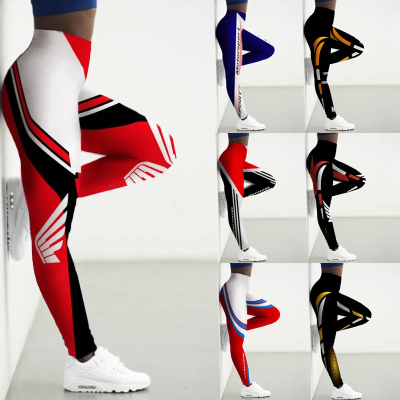 

Леггинсы женские с высокой талией, длинные штаны с цифровым 3d принтом для йоги и тренировок, одежда для спортзала
